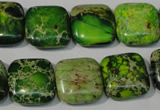 CDE945 15.5 inches 16*16mm square dyed sea sediment jasper beads