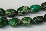 CDE960 15.5 inches 10*13mm nuggets dyed sea sediment jasper beads