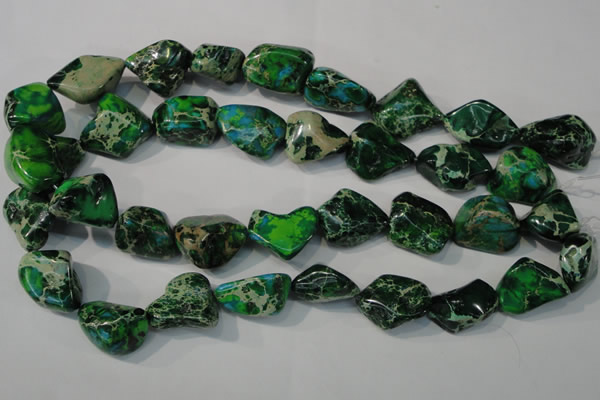 CDE961 15.5 inches 18*20mm nuggets dyed sea sediment jasper beads