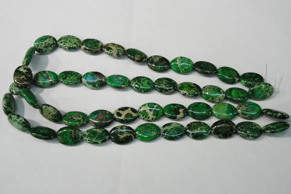 CDE972 15.5 inches 13*18mm oval dyed sea sediment jasper beads