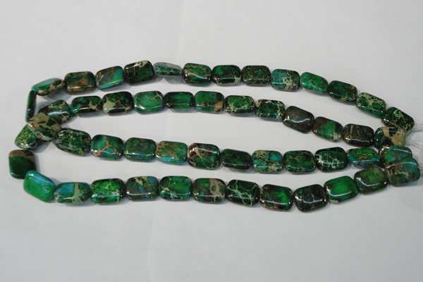 CDE974 15.5 inches 12*16mm rectangle dyed sea sediment jasper beads