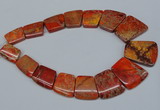 CDE990 Top drilled 18*25mm - 27*35mm trapezoid sea sediment jasper beads