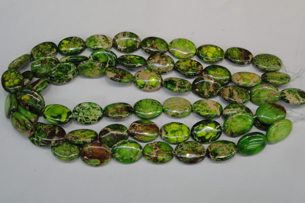 CDI118 15.5 inches 15*20mm oval dyed imperial jasper beads