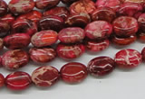 CDI12 16 inches 8*10mm oval dyed imperial jasper beads wholesale