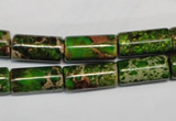 CDI141 15.5 inches 8*17mm tube dyed imperial jasper beads