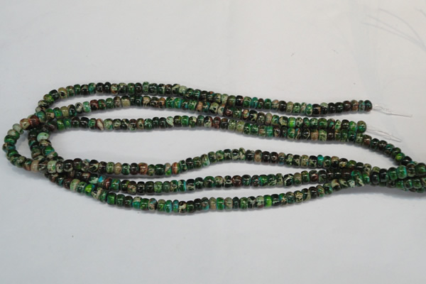 CDI159 15.5 inches 4*6mm rondelle dyed imperial jasper beads