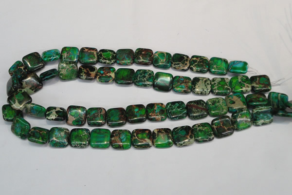 CDI193 15.5 inches 14*14mm square dyed imperial jasper beads