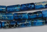 CDI282 15.5 inches 8*17mm tube dyed imperial jasper beads