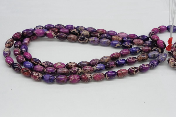 CDI31 16 inches 10*14mm rice dyed imperial jasper beads wholesale