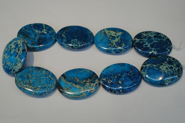 CDI320 15.5 inches 35*45mm oval dyed imperial jasper beads