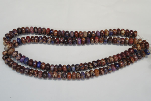 CDI371 15.5 inches 6*10mm rondelle dyed imperial jasper beads