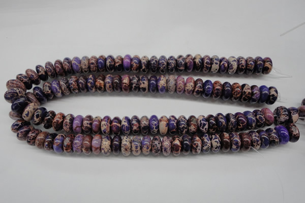 CDI373 15.5 inches 7*14mm rondelle dyed imperial jasper beads