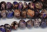 CDI391 15.5 inches 8*12mm nugget dyed imperial jasper beads