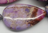 CDI463 15.5 inches 30*50mm flat teardrop dyed imperial jasper beads