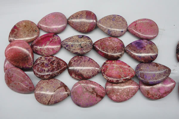 CDI480 15.5 inches 30*40mm flat teardrop dyed imperial jasper beads