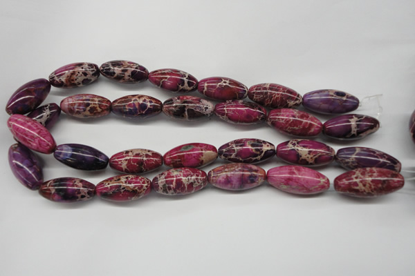 CDI484 15.5 inches 15*30mm rice dyed imperial jasper beads