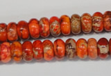 CDI501 15.5 inches 6*10mm rondelle dyed imperial jasper beads