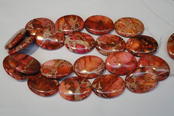 CDI536 15.5 inches 30*40mm oval dyed imperial jasper beads