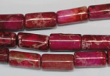 CDI594 15.5 inches 8*16mm tube dyed imperial jasper beads