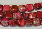 CDI621 15.5 inches 12*12mm square dyed imperial jasper beads