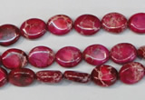 CDI642 15.5 inches 8*10mm oval dyed imperial jasper beads