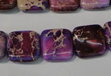 CDI717 15.5 inches 16*16mm square dyed imperial jasper beads