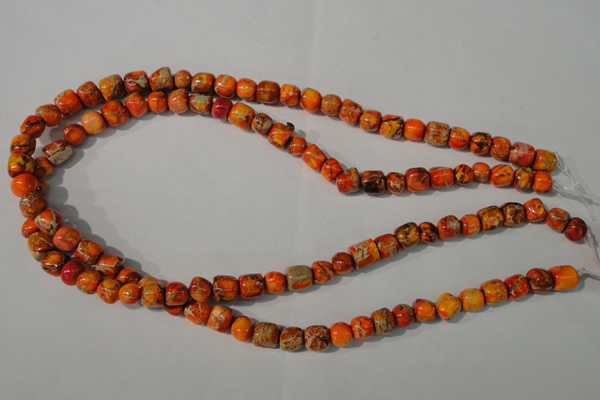 CDI732 15.5 inches 6*7mm – 8*9mm nuggets dyed imperial jasper beads