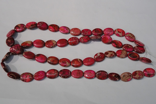 CDI782 15.5 inches 12*16mm oval dyed imperial jasper beads