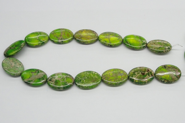 CDI94 16 inches 22*30mm oval dyed imperial jasper beads wholesale