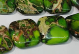 CDI947 15.5 inches 20*20mm square dyed imperial jasper beads