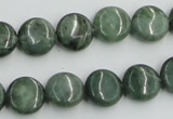 CDJ10 15.5 inches 12mm flat round Canadian jade beads wholesale