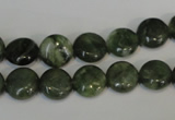 CDJ26 15.5 inches 10mm flat round Canadian jade beads wholesale