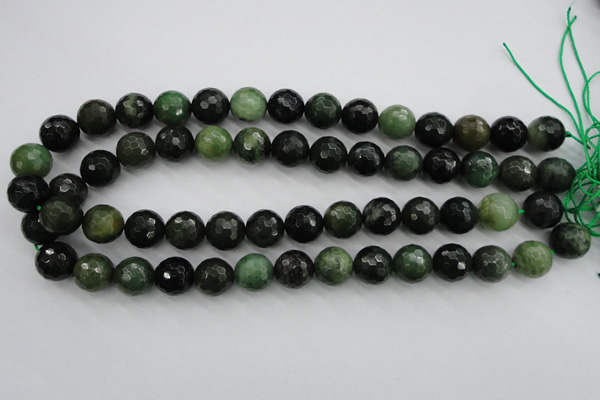 CDJ265 15.5 inches 14mm faceted round Canadian jade beads wholesale