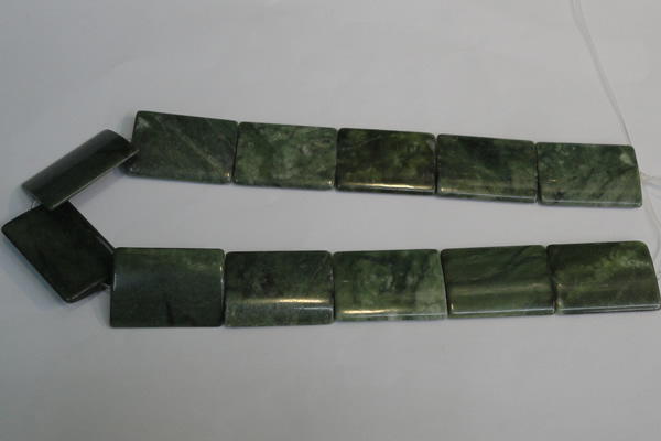 CDJ36 15.5 inches 25*35mm flat tube Canadian jade beads wholesale