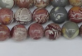 CDJ402 15.5 inches 8mm round sonoran dendritic jasper beads