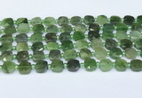 CDJ410 15.5 inches 8mm faceted square Canadian jade beads