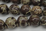 CDM06 15.5 inches 14mm round African dalmatian jasper beads