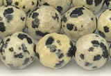 CDM102 15 inches 10mm faceted round dalmatian jasper beads