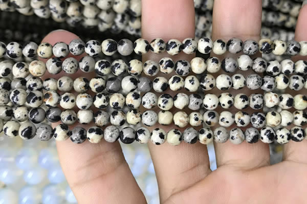 CDM90 15.5 inches 4mm round dalmatian jasper beads wholesale