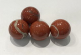 CDN1017 25mm round red jasper decorations wholesale