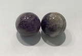 CDN1035 30mm round amethyst decorations wholesale