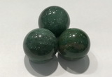 CDN1077 30mm round green biotite decorations wholesale