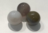 CDN1094 30mm round grey agate decorations wholesale