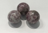 CDN1100 30mm round lilac jasper decorations wholesale