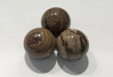 CDN1115 30mm round zebra jasper decorations wholesale