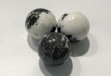 CDN1122 30mm round black & white jasper decorations wholesale