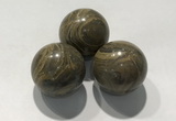 CDN1134 30mm round coffee wood jasper decorations wholesale