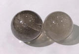 CDN1201 40mm round smoky quartz decorations wholesale