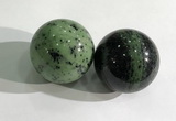 CDN1238 40mm round ruby zoisite decorations wholesale