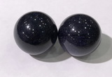 CDN1257 40mm round blue goldstone decorations wholesale